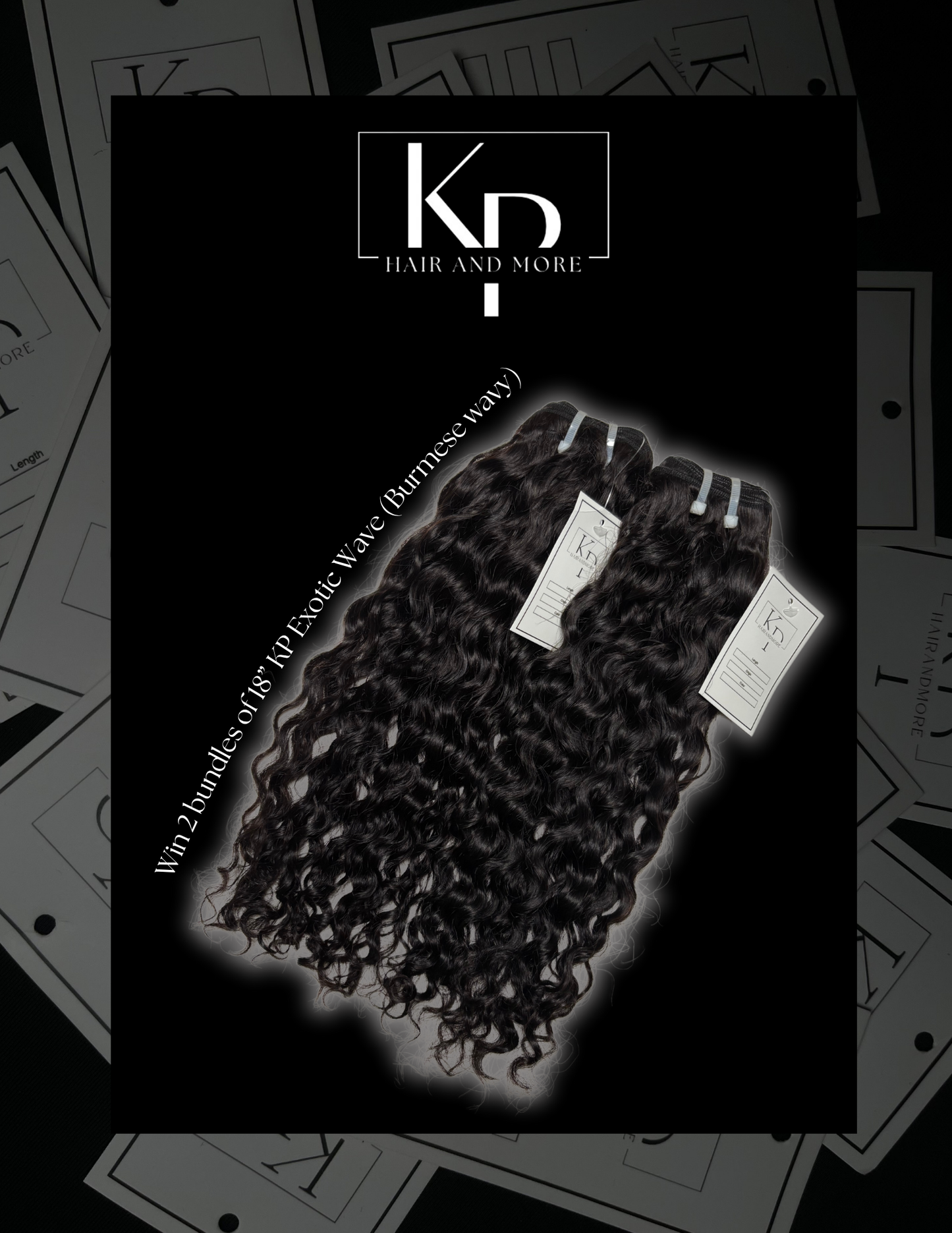 🎟️ KP Hair & More $5 Raffle- Win 2 Bundles of 18” KP Exotic Wave (Burmese Wavy)