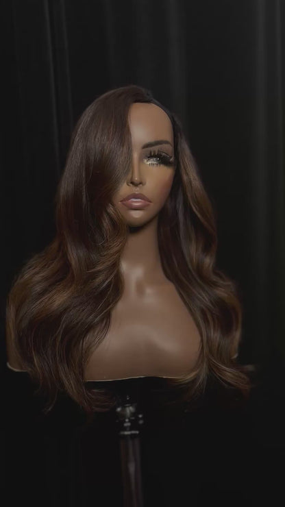 KARMEN – Highlighted U-Part Wig |KP Signature Wave (Loose Wave 20”)