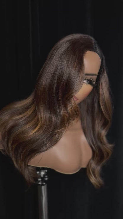 KARMEN – Highlighted U-Part Wig |KP Signature Wave (Loose Wave 20”)